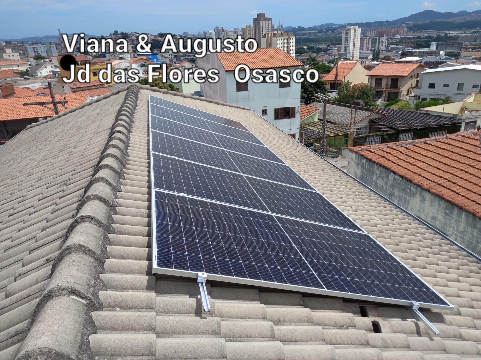 Instalação fotovoltaica residencial no Jardim das Flores, Osasco